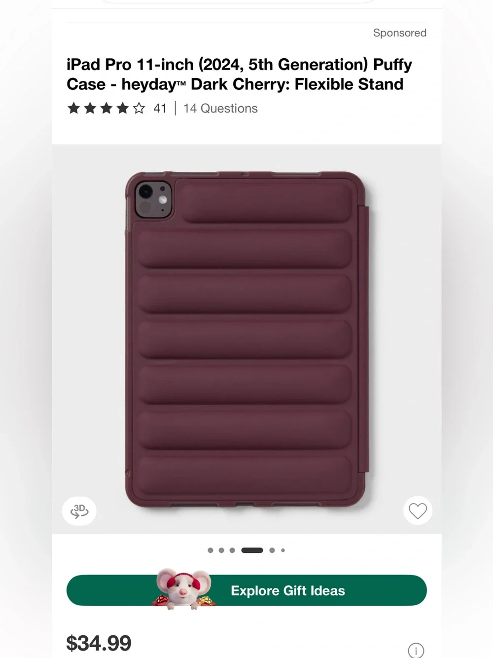 heyday iPad Pro 11” Puffy Case Cover
